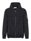 Sacai Men's Hybrid Zippered Hoodie In Black