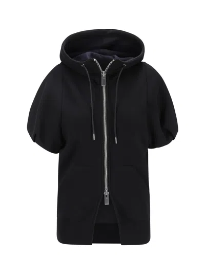 Sacai Sponge Sweat Hoodie In Negro