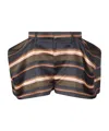 Sacai Horizontal-stripe Shorts In Multi
