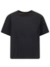 Sacai Horizontal Stripe T-shirt In Black