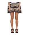 Sacai Horizontal Striped Shorts In Multi
