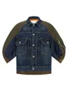 Sacai Buttoned Flap-pockets Denim Jacket In Blue