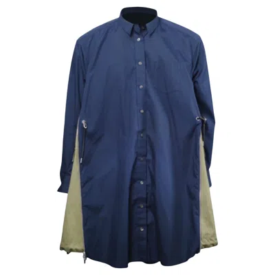 Pre-owned Sacai Hybrid Docking Shirt-coat -'20s In Purple