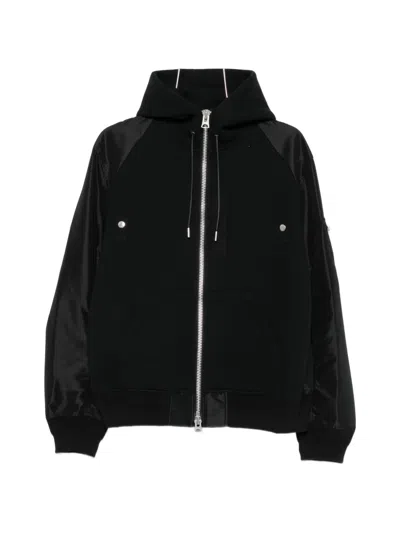 Sacai Hybrid Panelled Lightweight Jacket In Black