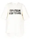 Sacai I Got A Feeling Layered T-shirt In Weiss