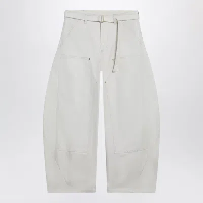 Sacai X Carhartt Wip Ivory Rounded Cargo Pants In Cotton In Multi