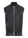 Sacai Black Layered Vest In Black