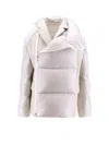 Sacai Padded Nylon Jacket With Wool Inserts In Grey