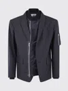 Sacai Jacket Flap Pockets Notch Lapel In Blue