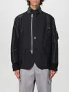 Sacai Wool Blend Twill Jacket In Schwarz