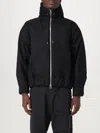 Sacai Mens Black Stripe Regular-fit Padded Wool Jacket In Schwarz