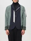 Sacai Suiting-style Panelled Jacket In Blau