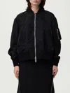 Sacai Womens Black Relaxed-fit Round-neck Shell Jacket In Black