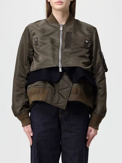 Sacai Jacket  Woman Color Kaki In Green