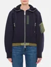 Sacai Sponge Sweat Deconstructed Hoodie In Bunt