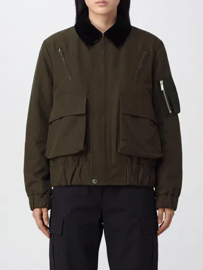Sacai Jacket Woman Color Brown In Green