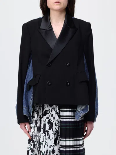 Sacai Jacket Woman  In Black