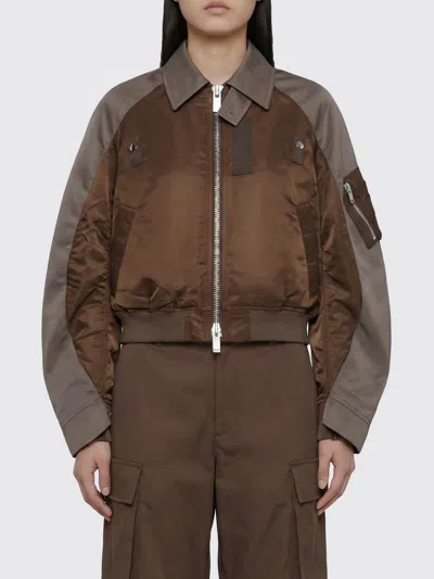Sacai Jacket Woman  In Brown