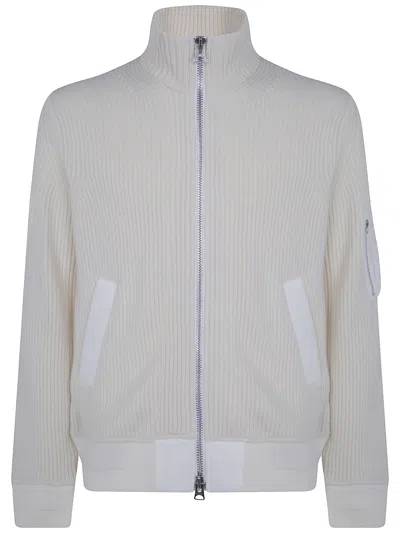 Sacai Jacket Wool Knit Blouson In White