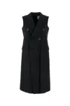 Sacai Suiting Long Vest In Black