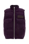 Sacai Purple Corduroy Down Jacket In Purple