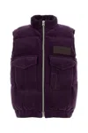Sacai Purple Corduroy Down Jacket In Purple