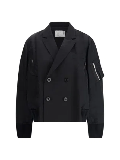 Sacai Jackets In Black