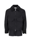 Sacai Crop Zip Jacket With Shirt In Black