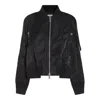 Sacai Womens Black Relaxed-fit Round-neck Shell Jacket In Gray