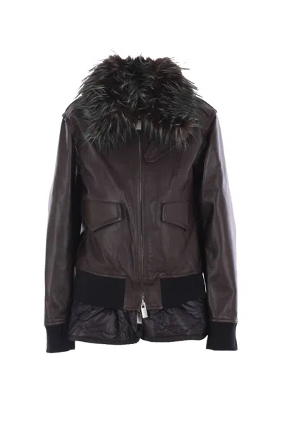 Sacai Jackets In Brown
