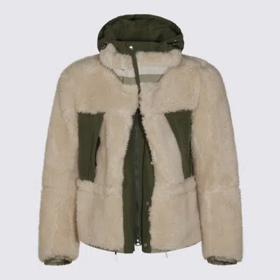 SACAI JACKETS ECRU/KHAKI