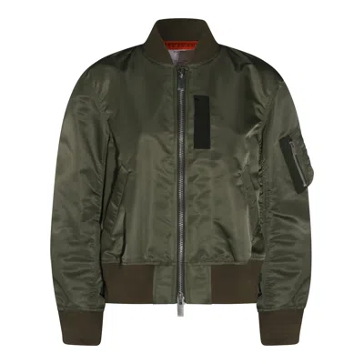 Sacai Jackets Khaki In Green