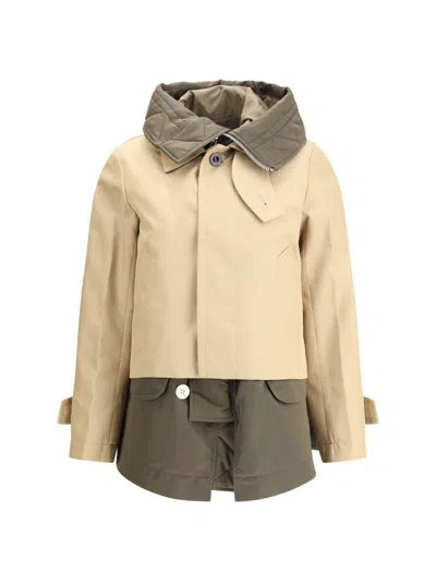 Sacai Cotton Short Jacket In Multi