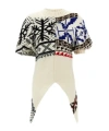 Sacai Jacquard Sweater Sweater, Cardigans Multicolor In White