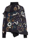 Sacai Floral Jacquard Sweater In Blue