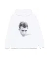 Sacai White 'james Dean' Hoodie In White
