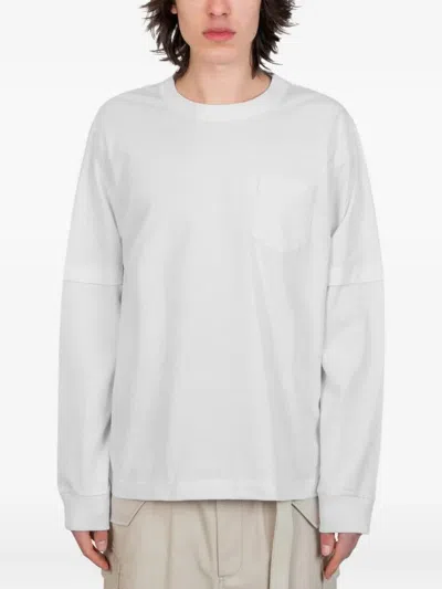 Sacai James Dean Langarmshirt In White