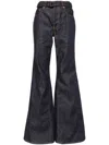 Sacai Mid-rise Flared Jeans In Blue