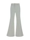 Sacai Wide-leg Flared Cotton Jeans In Off White