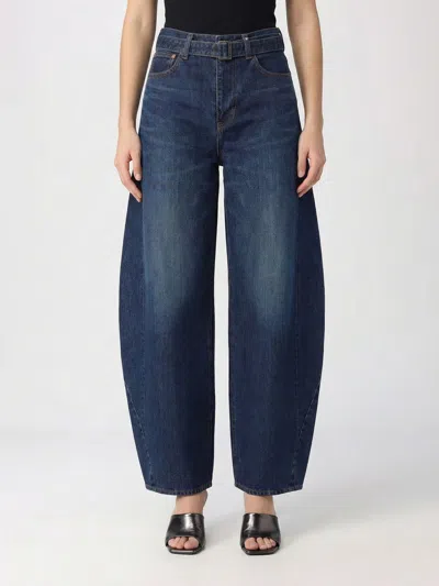 Sacai Jeans Woman  In Blue