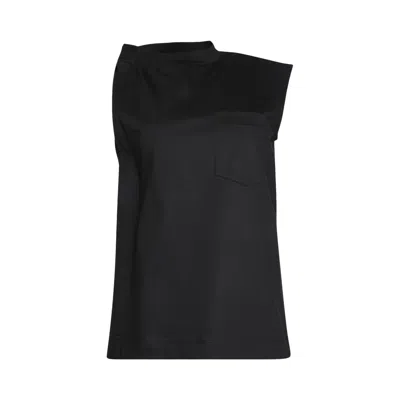 Pre-owned Sacai Jersey Pullover 'black' | Women's Size 1