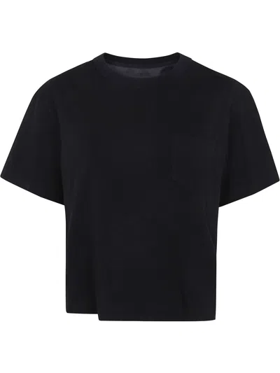 SACAI JERSEY-STYLE COTTON T-SHIRT