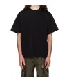 Sacai Black Paneled T-shirt In Black