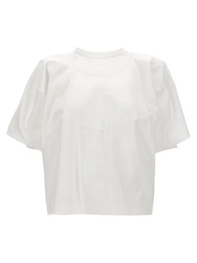 Sacai Jersey T-shirt In White
