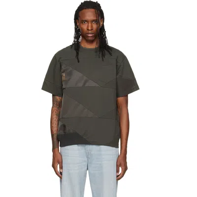 Sacai Khaki A.p.c. Edition Quilts T-shirt In Brown