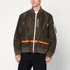 Sacai Khaki Nylon Twill Blouson Bomber Jacket In Green