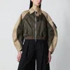 Sacai Oversized Cotton-canvas And Shell Bomber Jacket In Green