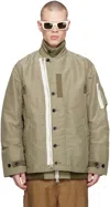 Sacai Shirt Style Casual Jacket In 535 L/khaki