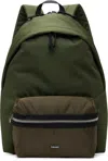 Sacai Pocket Top Handle Backpack In Green