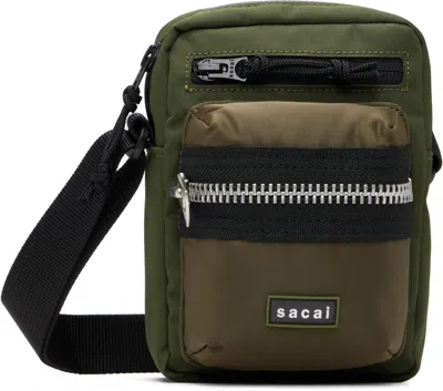 Sacai Khaki Pocket Bag In Green